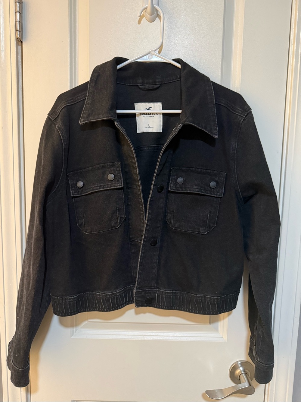 Hollister Black Denim Trucker Jacket